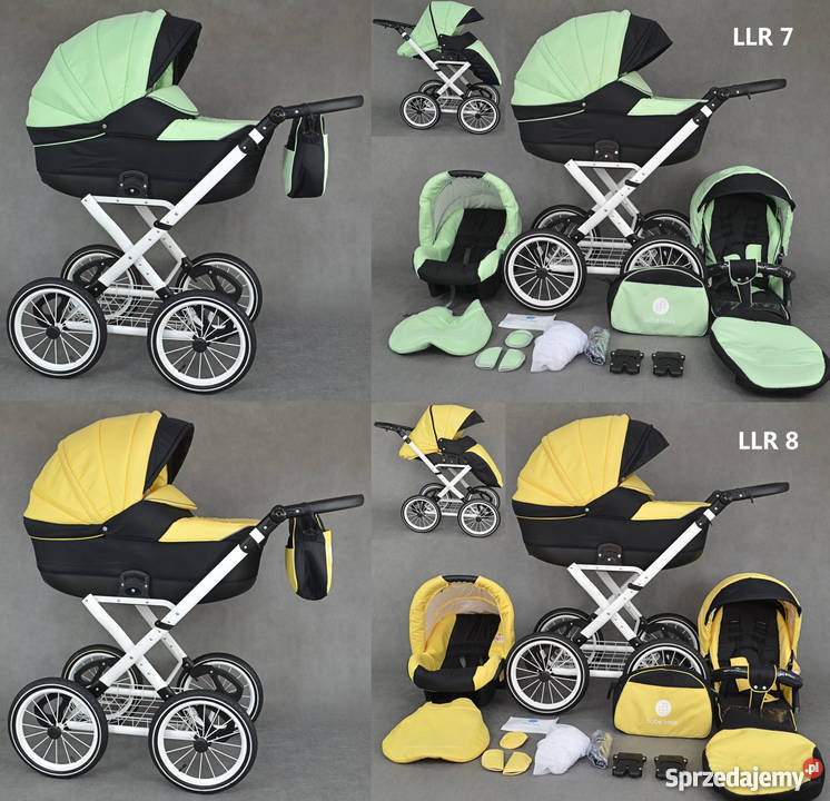 Wózek Dziecięcy 3w1 Lameiro Retro z Fotelikiem Aluminium Wózki Kraków