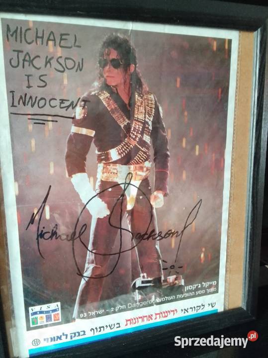 Sprzedam plakat z autografem Michaela Jacksona