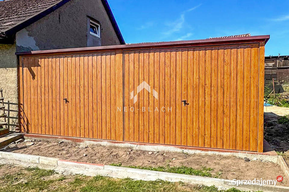 Garaż Blaszany 6x5m 2x Brama Uchylna Złoty Dąb Kłodzko