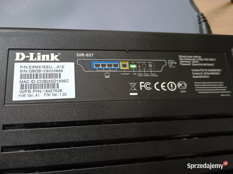 DLink DIR857 Media Router z USB Gigabit Ethernet małopolskie Kraków