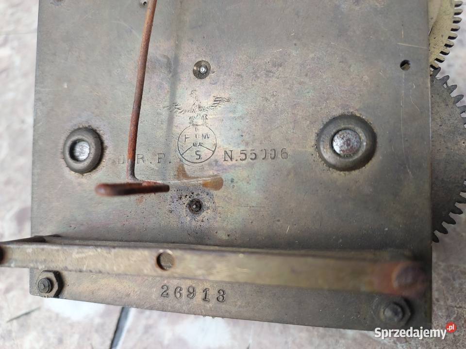 773 Mechanizm starego zegara ściennego FMS 55006 Tczew