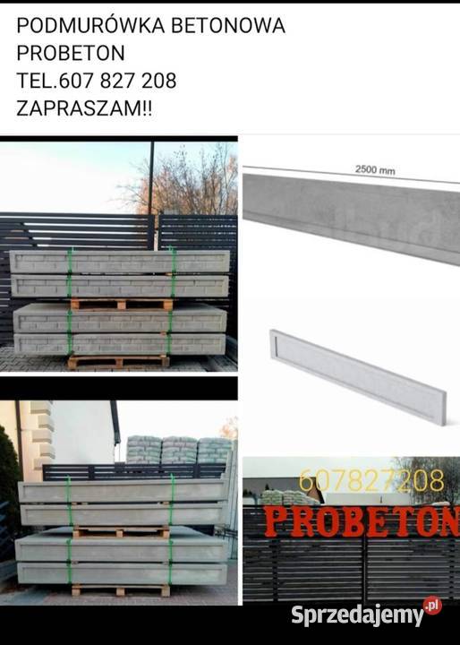PODMURÓWKA BETONOWA łódzkie Jankowice sprzedam