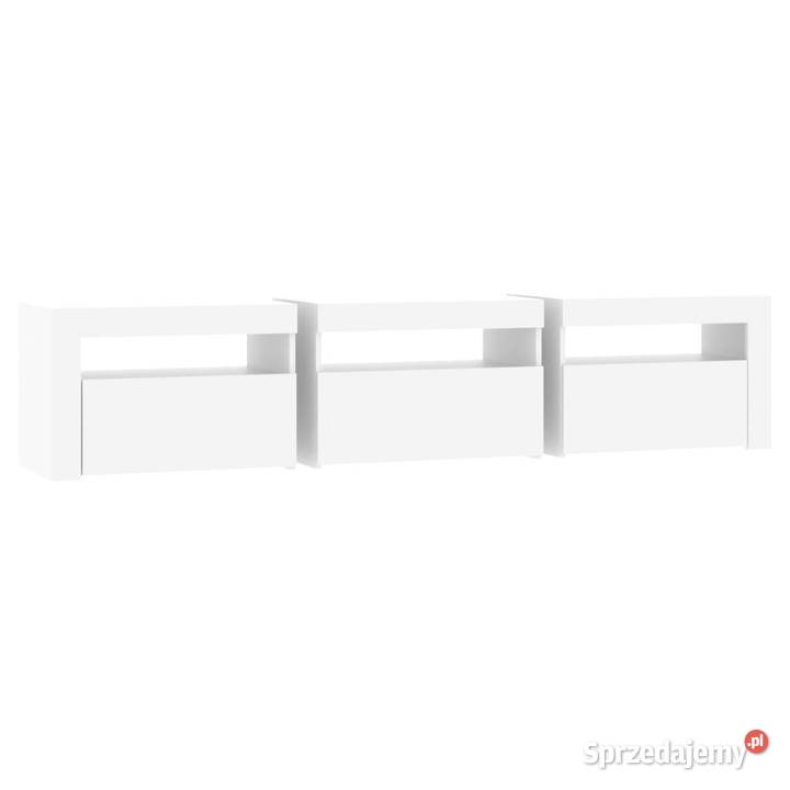 Szafka pod TV z oświetleniem LED biała 180x35x40 Warszawa
