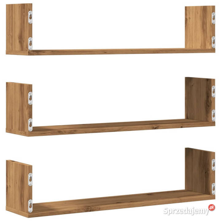 Półki ścienne 3 dąb artisian 80x18x18 WM853298 Półki Warszawa