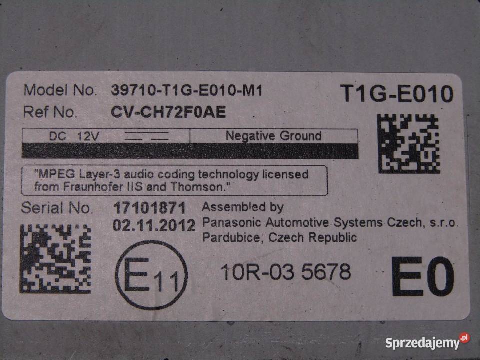 EKRAN WYŚWIETLACZ MONITOR HONDA CRV CRV IV