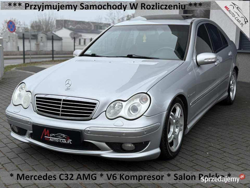 Mercedes Benz C 32 AMG 32 Benzyna V6 Skóry kupiony w polskim salonie