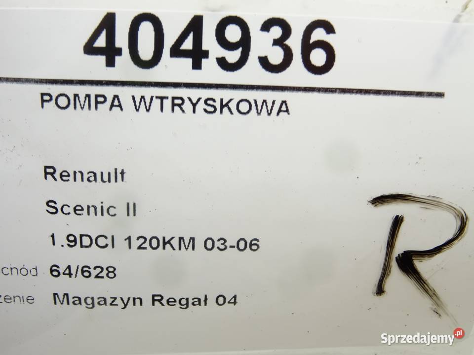 POMPA WTRYSKOWA RENAULT SCNIC II 19 120 0310 Pompy wtryskowe