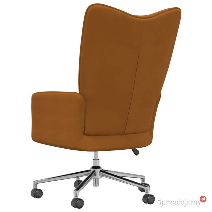 Fotel brązowy obity aksamitem WM328169 Warszawa