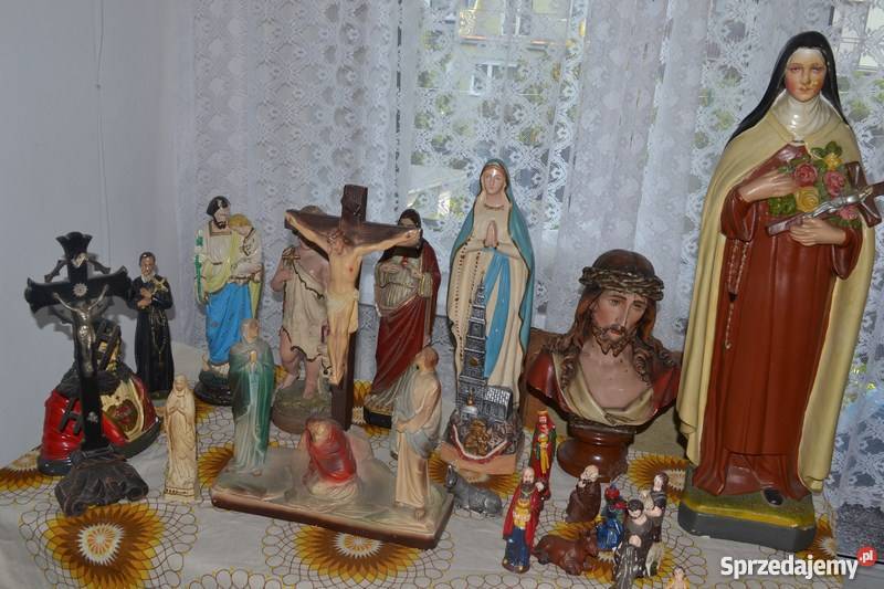 FIGURY PRZEDWOJENNE GIPSOWE KRUCYFIKS Pozostałe Antyki, Sztuka, Kolekcje Poznań
