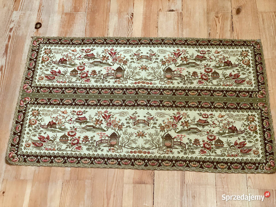 narzuta kapa bieżnik stylowa antyk ze złotą Warszawa