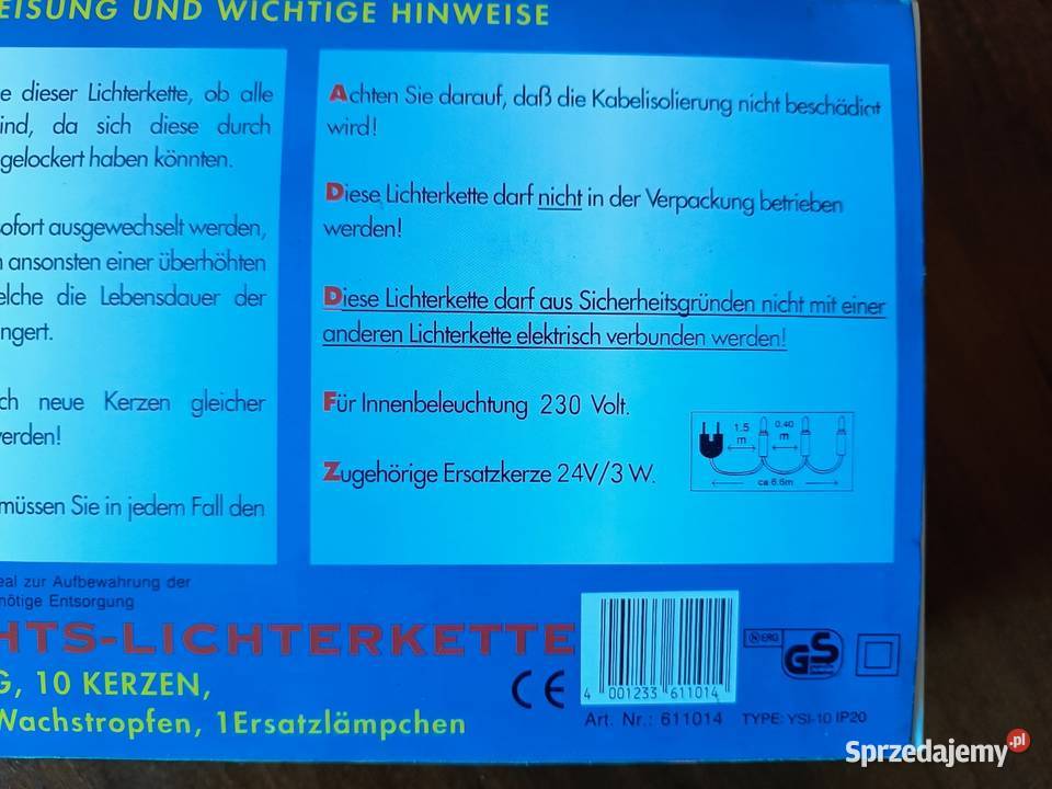 Lampki na choinkę w kształcie świeczek 10 sztuk Szczyrk