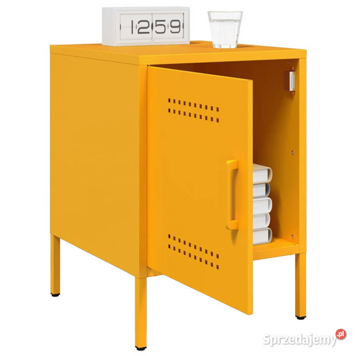 Szafka nocna musztardowa 36x39x505 stal WM842916 Warszawa sprzedam