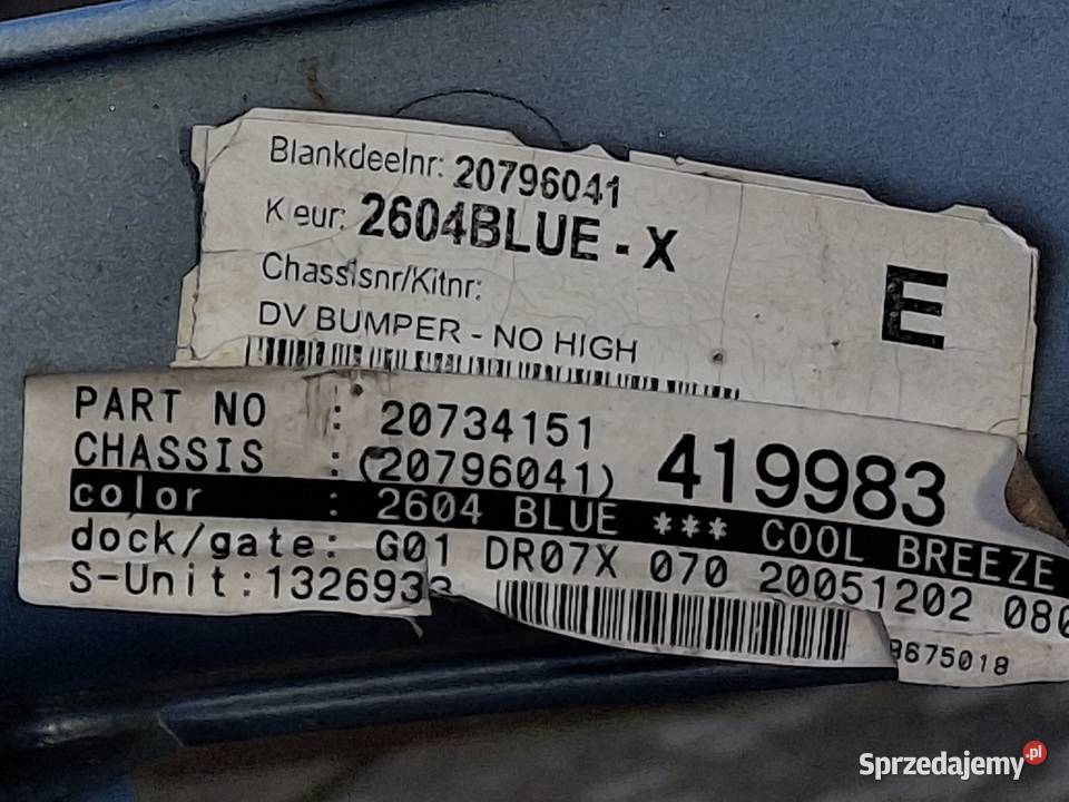 VOLVO FE ZDERZAK PRZEDNI ORYGINAŁ 2604 BLUE