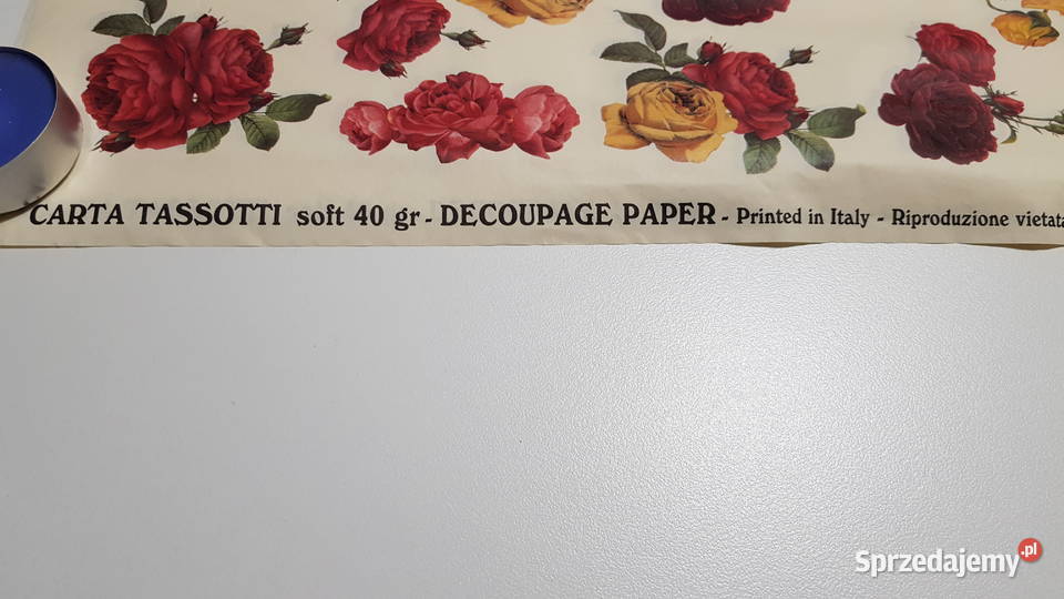 Papier decoupage Włoski zestaw 6 róże Rękodzieło Siemianowice Śląskie