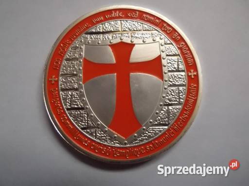 KRZYŻ ZAKON Templariuszy Moneta Medal Numizmat Sosnowiec