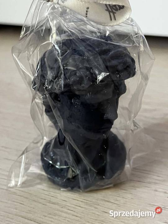 Świeca Dawid rzeźba czarna Handmade prezent