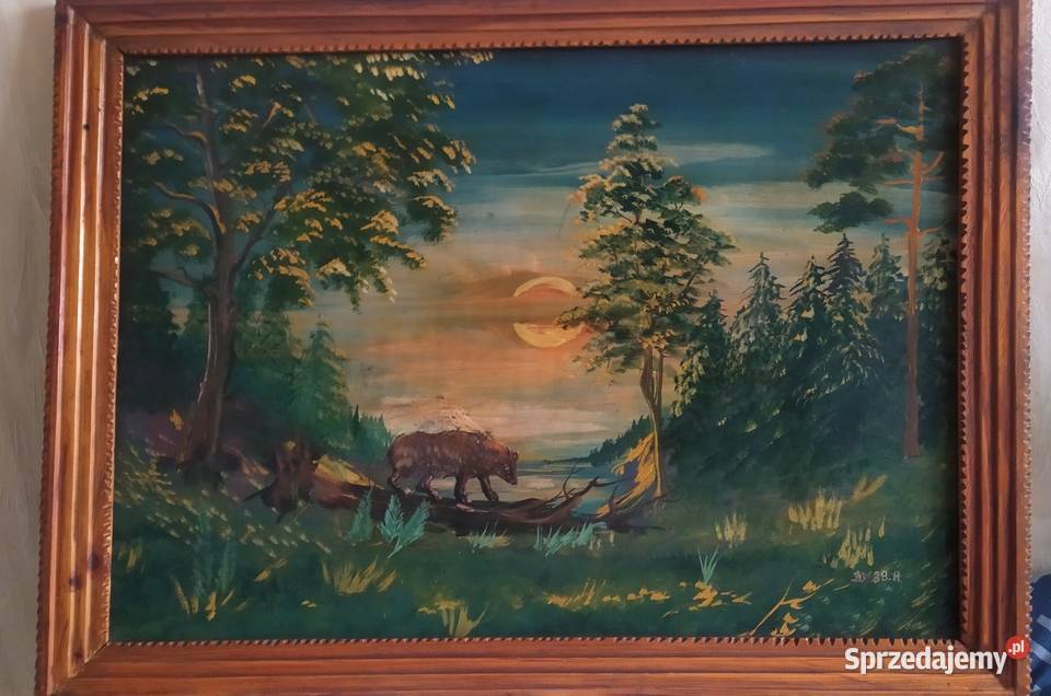 Obraz olejny pejzaż Głogów