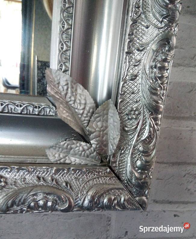 duże stylowe lustro srebrne prostokątne Lustra Oleśnica