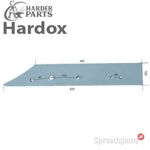 Płoza długa HARDOX L1083Pd części do pługa Suwałki