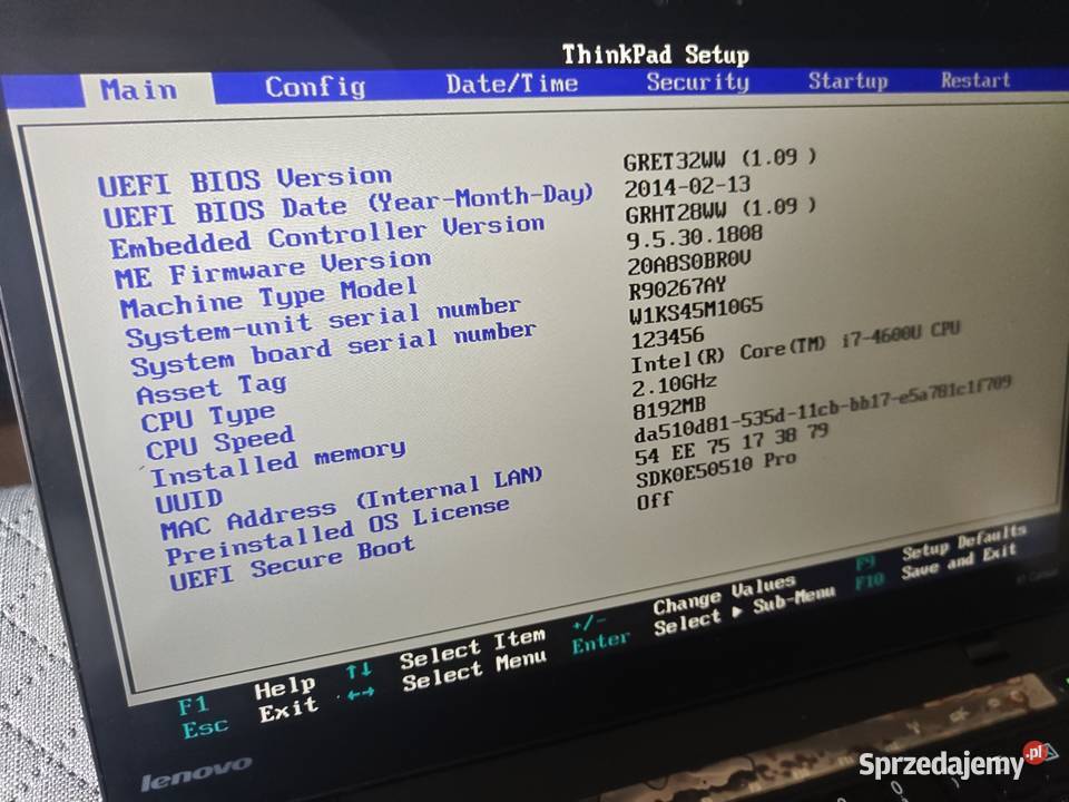 Lenovo X1 carbon i7 8gb IBM/Lenovo Rąbczyn