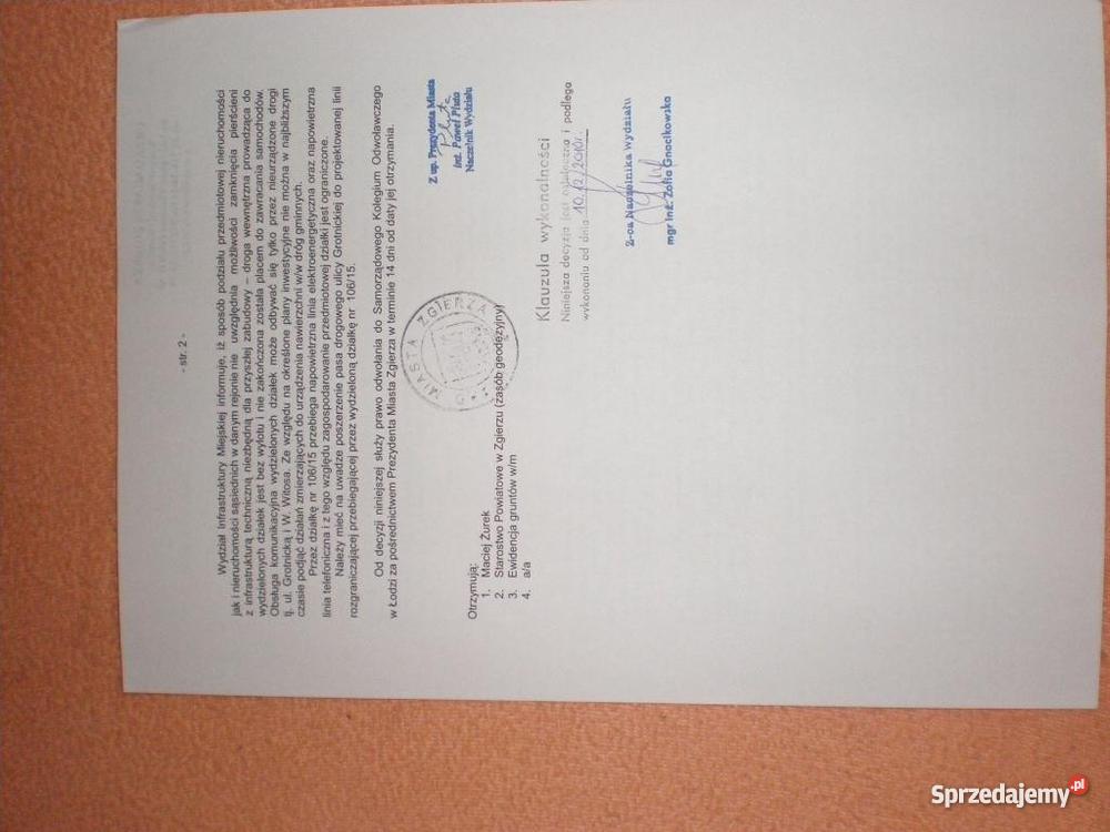 Działka budowlana na terenie miasta Zgierz Zgierz