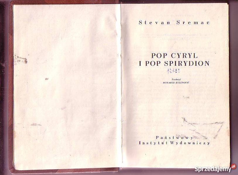 6539 POP CYRYL I POP SPIRYDION STEVAN SREMAC Czyrna