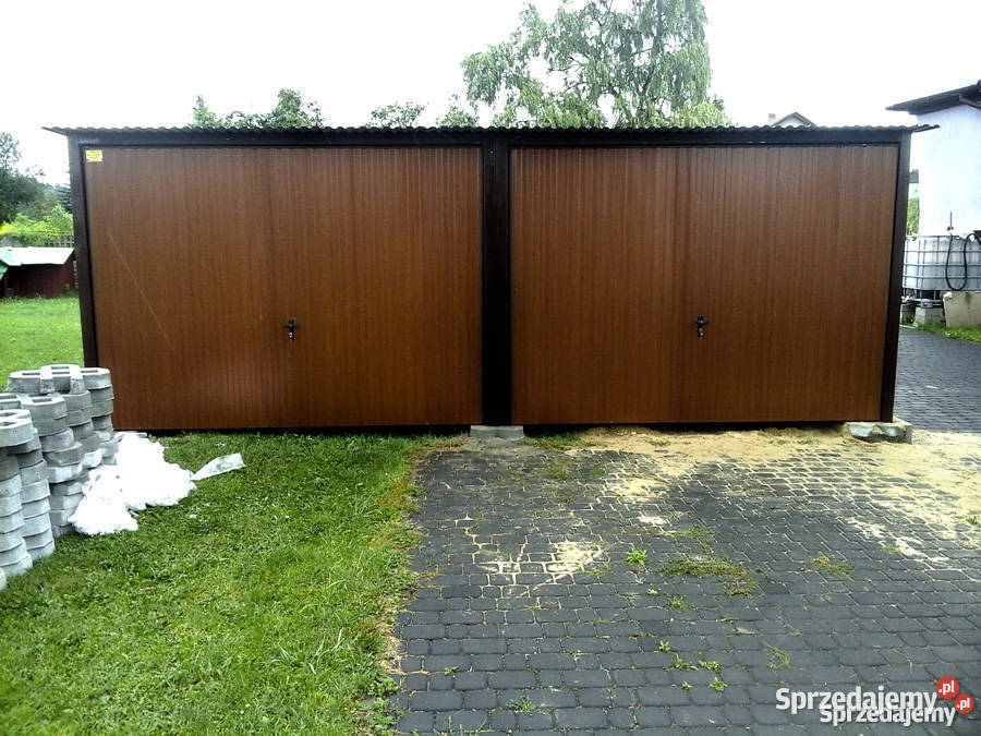 Garaż Blaszany Biały Garaże Blaszane Wiata blacha mazowieckie Nowy Dwór Mazowiecki