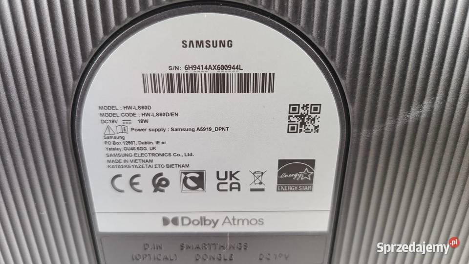 Głośnik Samsung Music Frame HWLS60D Słuchawki i głośniki śląskie Katowice
