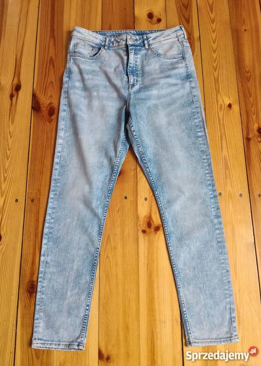 Nowe spodnie jeansy dżinsy HM 33 42 XL acid wash Rozmiar 42(XL)