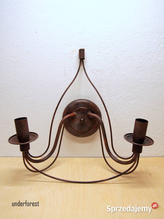 Świecznik naścienny kinkiet podwójny na 2 świece