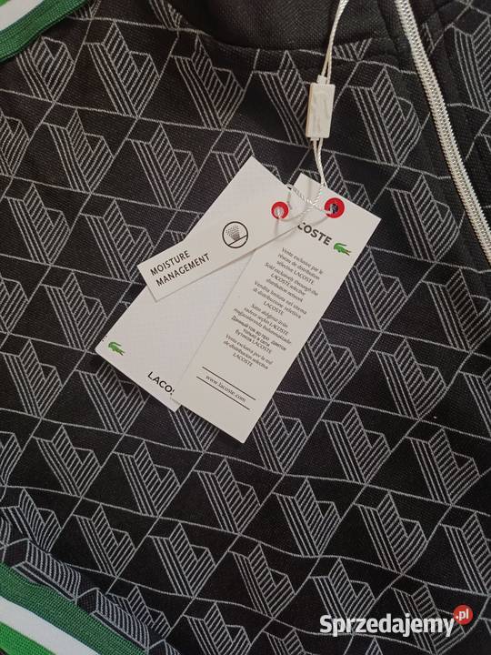 Komplet dresowy Lacoste Monogram czarny rozmiar Białystok