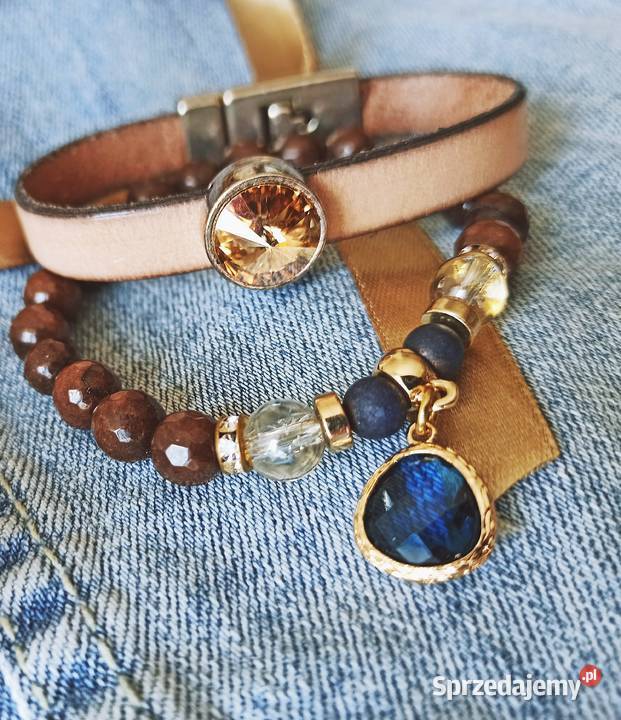 Bransoletka pasek skórka ekologiczna brąz Warszawa