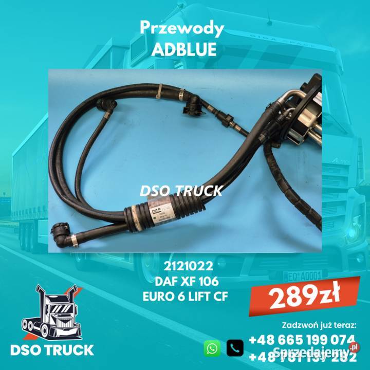 Przewody ADBLUE 2121022 DAF XF 106 EURO6 LIFT CF Zawichost