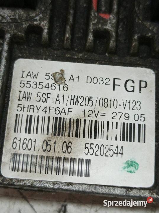 STEROWNIK SILNIKA 55202544 16 B 103 Fiat Stilo I świętokrzyskie