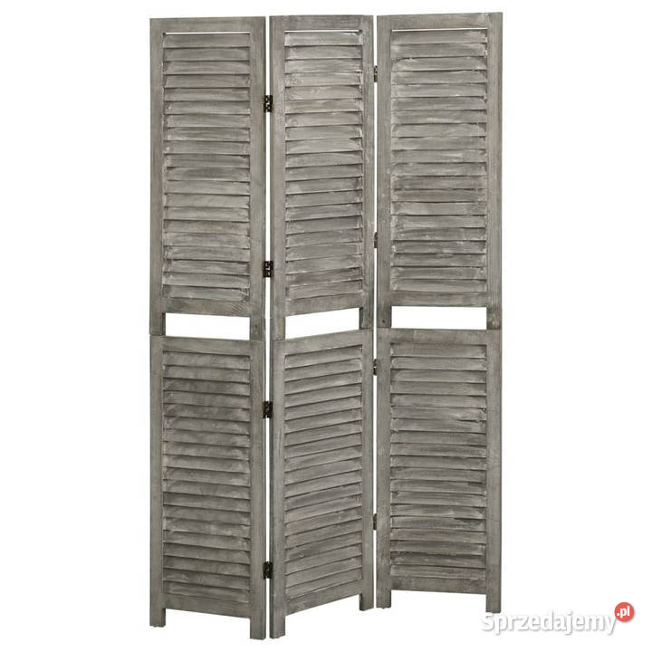 Parawan 3panelowy szary 1065x166 lite drewno Warszawa