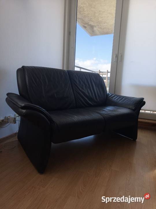 Sofa komplet wypoczynkowy 321 skóra granat Komplety wypoczynkowe Piaseczno