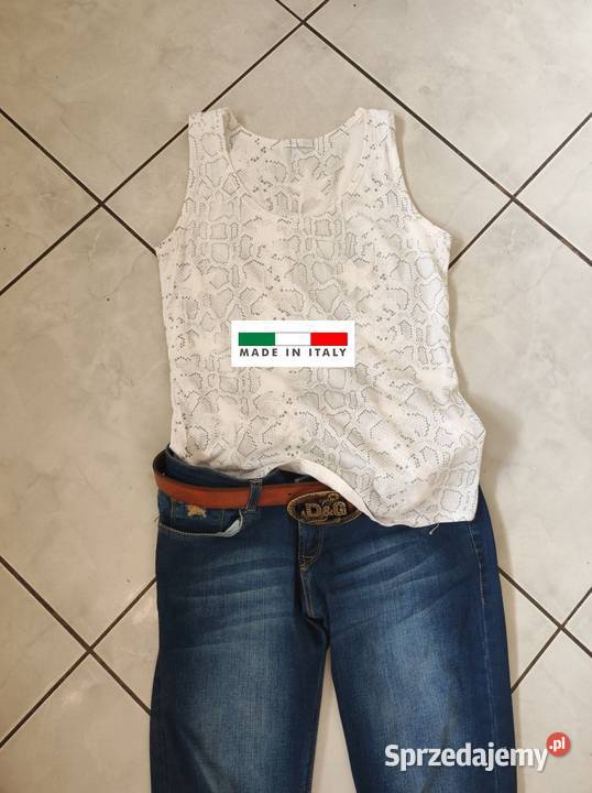 Made in italy koszulka top bluzka tshirt wężowa świętokrzyskie Kielce