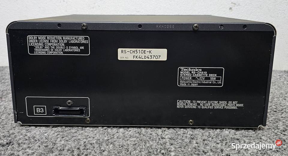 Magnetofon Deck Technics RSCH510 małopolskie Kraków