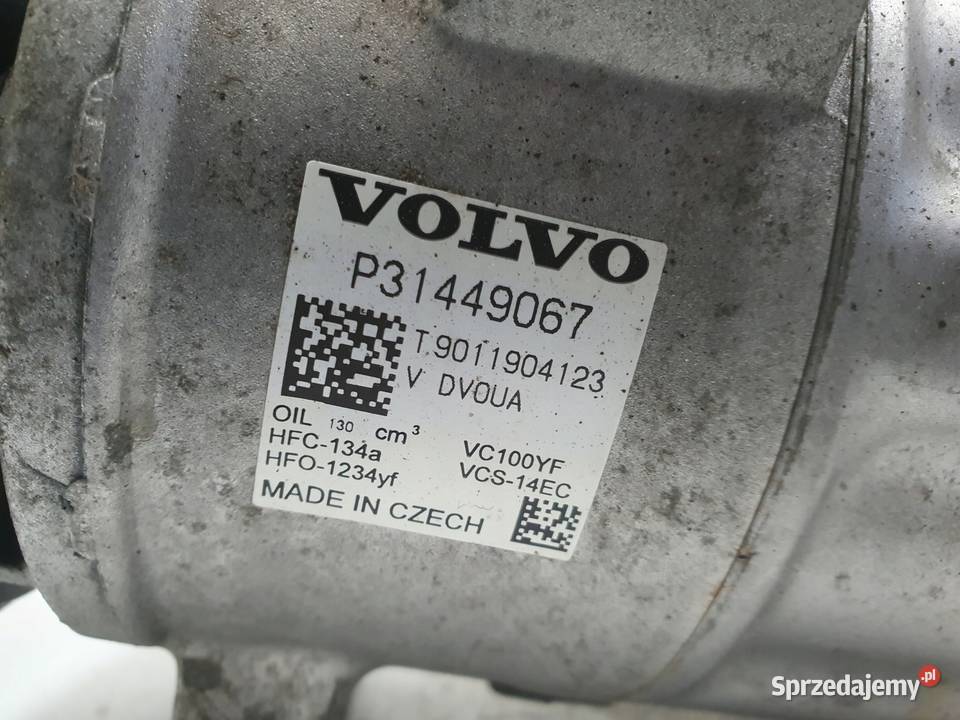 SPRĘŻARKA KLIMATYZACJI Volvo V60 20 T5 P31449067 osobowe Kompresory klimatyzacji Chełm