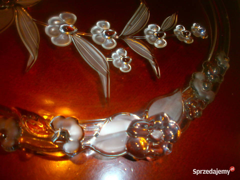 Duża tortownica kryształ przezroczysty Zielona Góra
