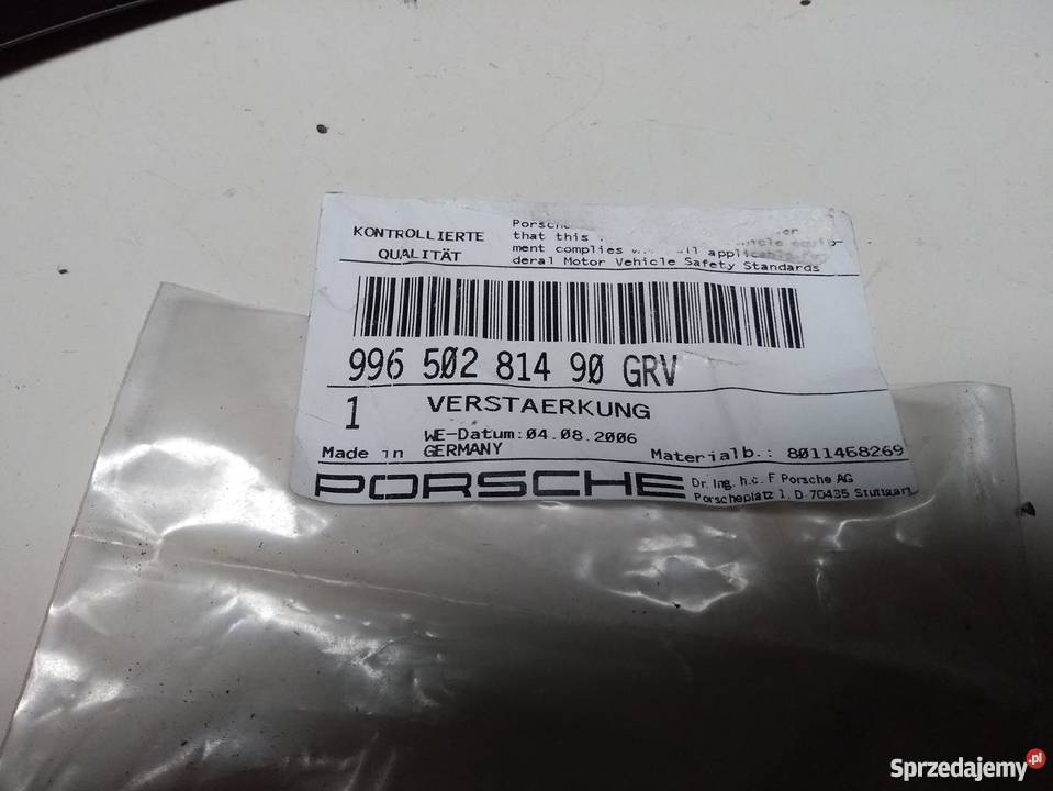 PORSCHE 996 GT3 wzmocnienie błotnika prawy tył podkarpackie