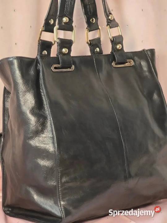 Duża Torba DKNY Vintage Skórzana 100 Oryginał