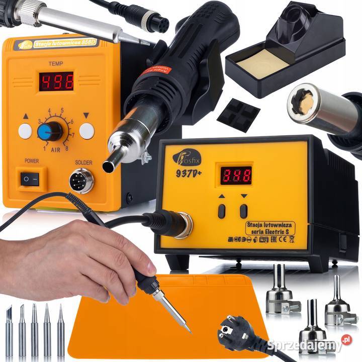 Zestaw 2w1 Stacja Lutownicza Rosfix 937D 60W małopolskie Ludźmierz