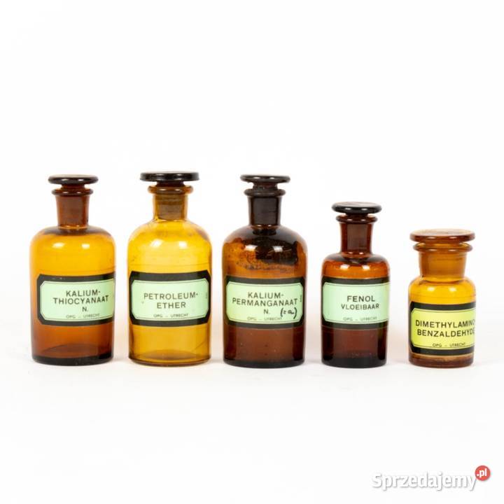 Kolekcja butelek aptecznych Ścibórz