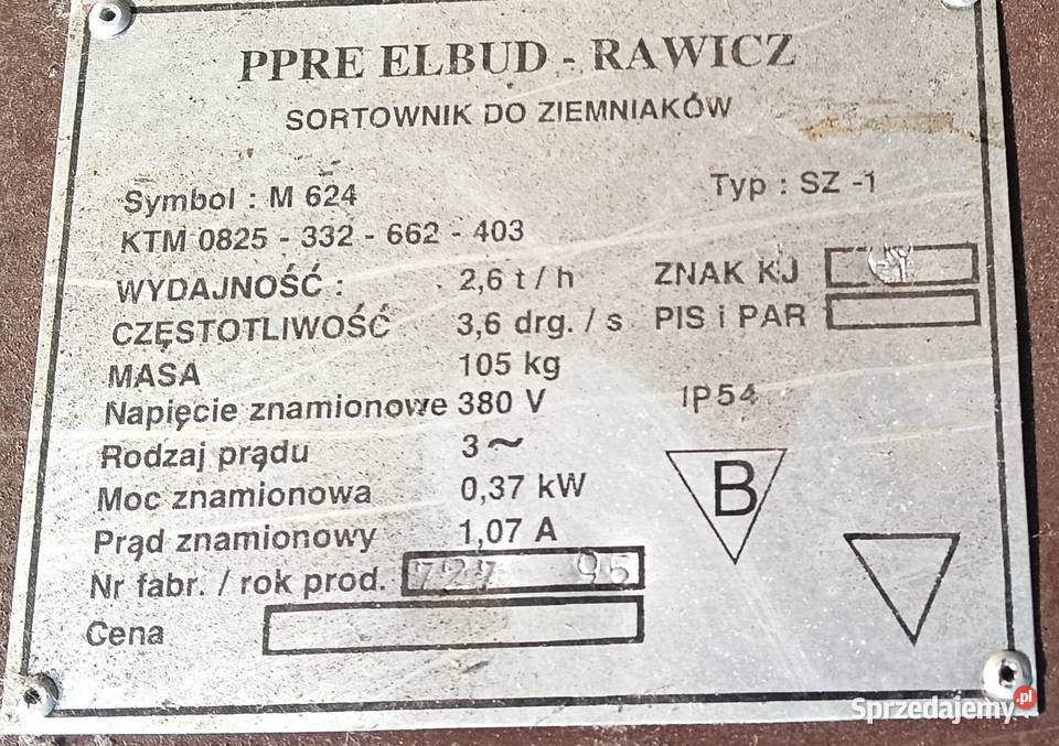 Sortownik do ziemniaków ELBUD RAWICZ Sortowniki Dobieszczyzna sprzedam