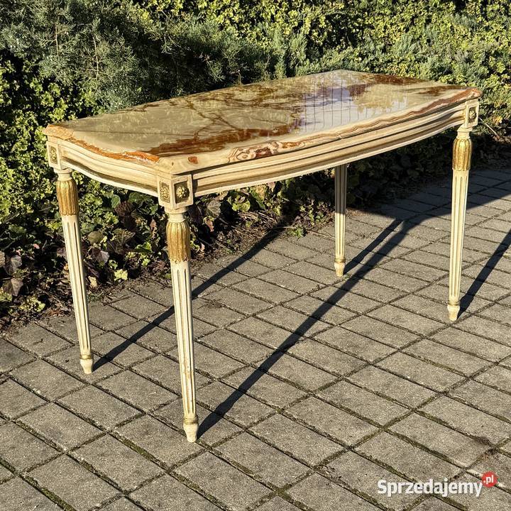 ARTexpert Stół stolik kawowy kamienny blat onyks Dobrzany