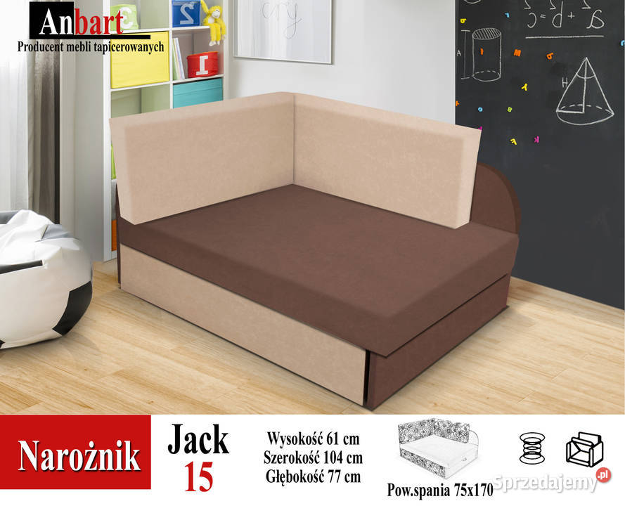 Kolorowa sofa dziecięca rozkładana PRODUCENT Kępno