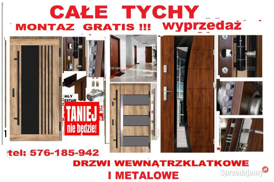 Drzwi z montażem wewnąrezklatkowe ZEWNĘTRZNE śląskie Tychy