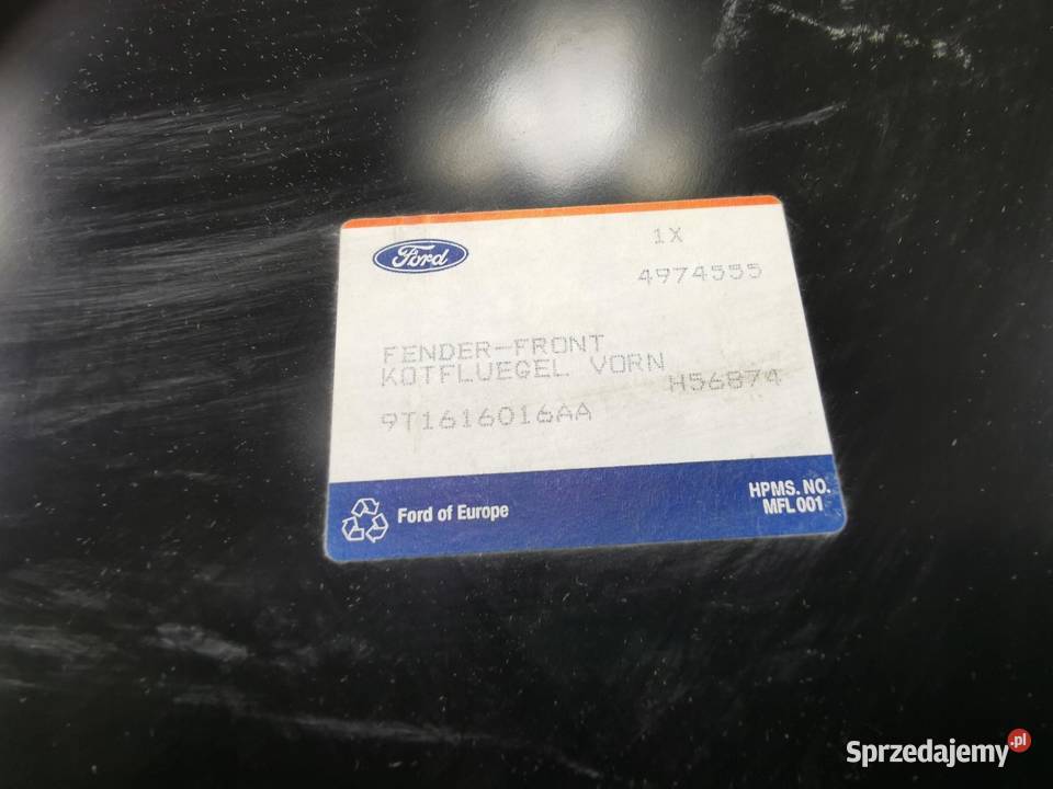 BŁOTNIK LEWY PRZÓD FORD TRANSIT CONNECT 2008 osobowe Części samochodowe
