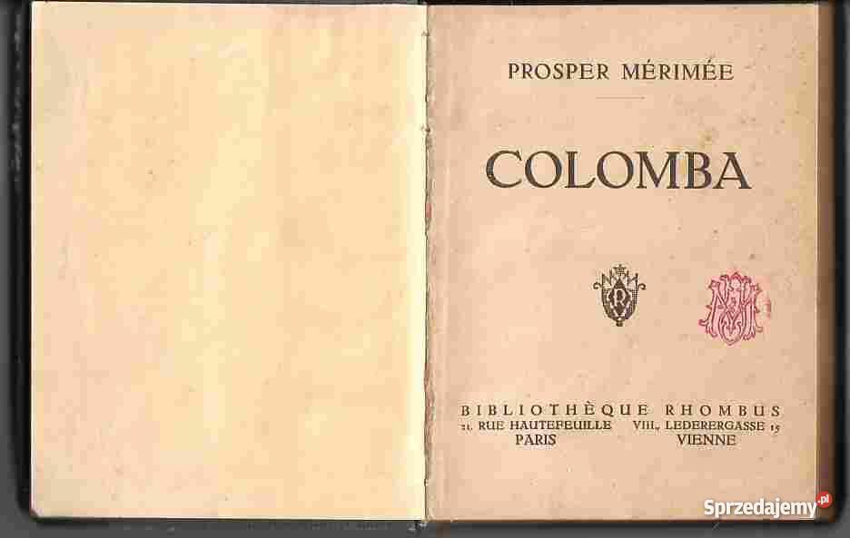 657COLOMBA PROSPER MERIMEE BIBLIOTHEQUE RHOBUS P Czyrna